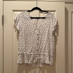 Rails blouse with black hearts. Size M. Great condition.